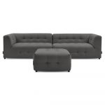 Canapea gri închis 324 cm Kleber - Bobochic Paris
