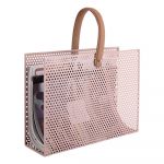Suport metalic pentru reviste PT LIVING Perky, roz deschis