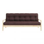 Canapea maro închis extensibilă 205 cm Knob – Karup Design