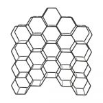 Suport pentru vinuri din metal negru pentru 12 sticle Salbris - Light & Living