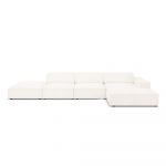 Colțar bej cu tapițerie bouclé (pe partea dreaptă) Jodie – Micadoni Home