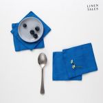 Coasters albastre din țesătură 4 buc. – Linen Tales