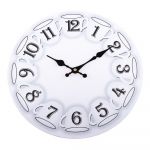 Ceas din lemn de perete Dakls Mugs, ⌀ 34 cm