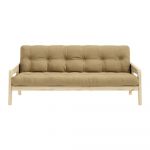 Canapea extensibilă maro/bej 204 cm Grab - Karup Design