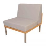 Modul de canapea de grădină gri/în culoare naturală (de mijloc) Kallysta – Ezeis