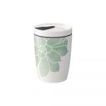 Cană de voiaj din porțelan Villeroy & Boch Like To Go, 290 ml, verde - alb