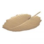 Decorațiune Mauro Ferretti Leaf, 35,5 x 23 cm, auriu