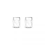 Set 2 pahare de latte cu perete dublu Vialli Design Geo, 350 ml