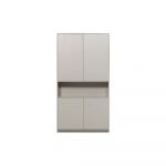 Dulap gri deschis din lemn de pin 110x210 cm Finca – WOOOD
