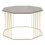 Măsuță de cafea neagră/aurie ø 45 cm Octagon - Mauro Ferretti