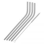 Set 4 paie curbate din inox pentru băuturi Westmark