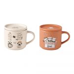 Căni portocalii/bej 2 buc. din porțelan 35 ml Cats – Brandani