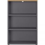 Bibliotecă gri antracit cu aspect de lemn de stejar 80x120 cm Agenda – Germania