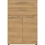 Comodă gri antracit înaltă cu aspect de lemn de stejar 80x120 cm Agenda – Germania