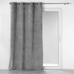 Draperie gri din catifea reiată 140x260 cm Casual – douceur d'intérieur