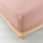 Cearceaf roz din muselină cu elastic 140x190 cm Angelia – douceur d'intérieur