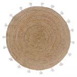 Covor alb-natural rotund ø 120 cm Shira – douceur d'intérieur