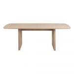 Masă de dining albă cu aspect de lemn de stejar 105x220 cm Christo – Actona