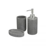 Set de accesorii de baie gri din polirășină – Casa Selección