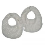 Bavete gri 2 buc. din muselină – Bébé Douceur