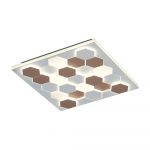 Plafonieră albă LED cu control vocal/cu control prin aplicații mobile cu abajur din metal 55x55 cm Cifavo – CINQUE