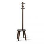 Cuier negru/în culoare naturală din lemn masiv de arbore de cauciuc Pillar – Umbra