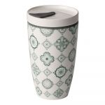 Cană de voiaj din porțelan Villeroy & Boch Like To Go, 350 ml, verde - alb