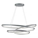Lustră gri LED cu control vocal/cu control prin aplicații mobile cu abajur din metal Ciola – CINQUE