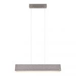 Lustră gri LED cu control vocal/cu control prin aplicații mobile cu abajur textil Cicara – CINQUE