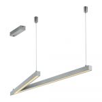 Lustră gri LED cu control vocal/cu control prin aplicații mobile cu abajur din metal Cicanto – CINQUE