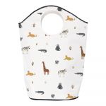 Coș de jucării pentru copii alb din material textil 57x26x70 cm Safari Animals – Butter Kings