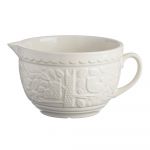Bol din ceramică cu gură de scurgere Mason Cash In the Forest, 1,9 l, alb