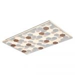 Plafonieră albă LED cu control vocal/cu control prin aplicații mobile cu abajur din metal 70x115 cm Cifavo – CINQUE