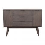 Comodă maro joasă cu aspect de lemn de stejar 122x85 cm Filippa – Rowico