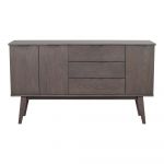 Comodă maro joasă cu aspect de lemn de stejar 150x85 cm Filippa – Rowico
