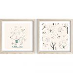 Tablouri pentru copii 2 buc. 33x33 cm Little One - Wallity