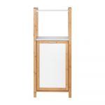 Etajeră de baie albă/în culoare naturală din bambus 40x95 cm Finja – Wenko