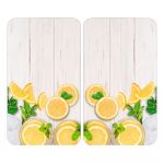 Protecții de aragaz 2 buc. din sticlă temperată 52x30 cm Lemons – Wenko