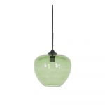Lustră verde cu abajur din sticlă ø 30 cm Mayson – Light & Living