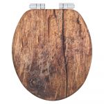 Capac WC 37 x 43 cm Easy-Close (cu închidere automată) Rustic – Wenko