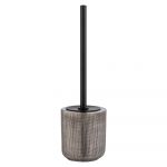 Perie de WC argintie din ceramică Rivara – Wenko