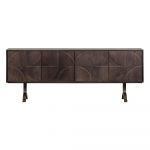 Comodă TV maro închis din lemn de mango 180x70 cm Draw – BePureHome
