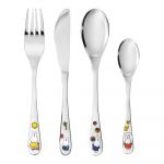 Tacâmuri argintii pentru copii din oțel inoxidabil 4 buc. Miffy – Zilverstad