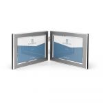 Ramă foto argintie de sine stătătoare din metal 36x13 cm Padua – Zilverstad