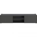 Masă TV gri antracit/în culoare naturală cu aspect de lemn de stejar 164x35 cm Schlangen – Germania