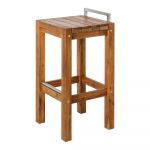 Scaun de bar de grădină din lemn Norah – LDK Garden