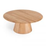 Măsuță de cafea în culoare naturală rotundă din lemn de stejar ø 80 cm Mushroom – Gazzda