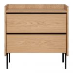 Comodă înaltă cu aspect de lemn de stejar 80x82 cm Wrap – Bonami Selection