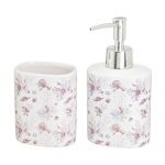 Set de accesorii de baie alb din ceramică Seashells – Casa Selección