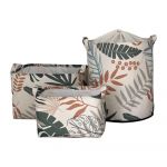 Coșuri de depozitare de depozitare 3 buc. din material textil – Mioli Decor